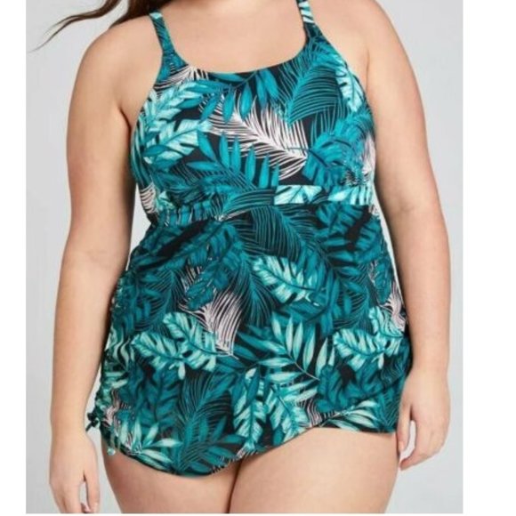 Plus Size 16 Lane Bryant Swim Swimsuit One Piece Tropical NEW Womens Swimwear - Picture 1 of 1